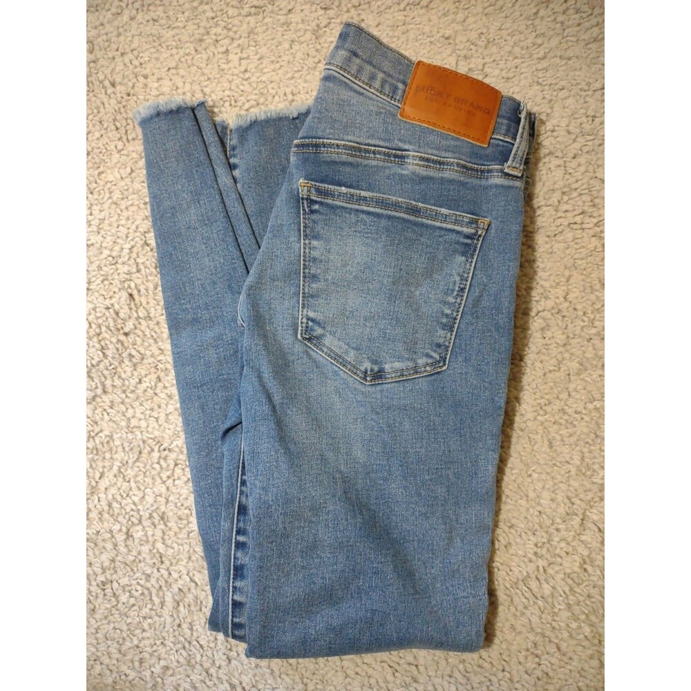 Lucky Brand Skinny Jeans Women Size 6/28 Ankle Ava Mud Rise